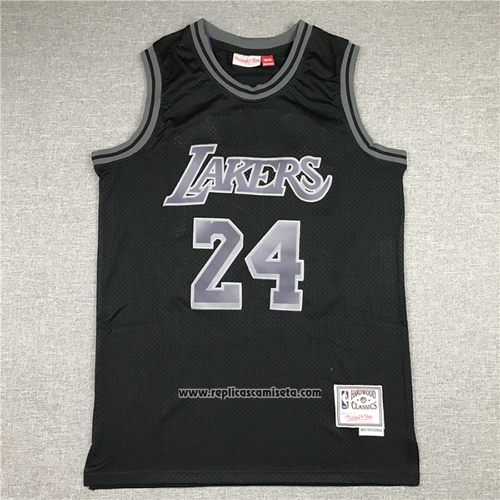 Camiseta Los Angeles Lakers Kobe Bryant #24 Hardwood Classics Negro